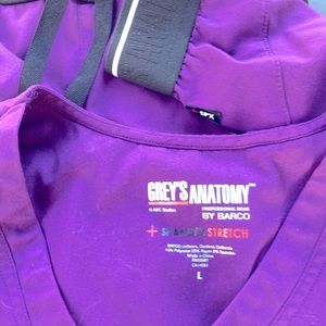 Grey's Anatomy scrub set, purple (eggplant)